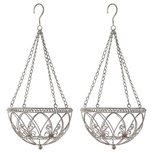 Artikel Hangmand metalen bloemenmand antieke look Ø25cm H56cm