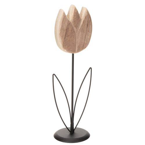 Artikel Decoratief tulpvormig object op een standaard voor een elegant en tijdloos interieur, 33,5 cm