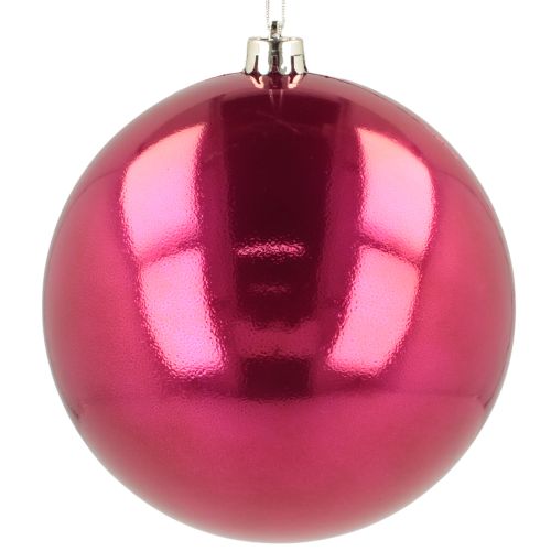 Artikel Kerstbal kunststof grote kerstboombal roze Ø14cm
