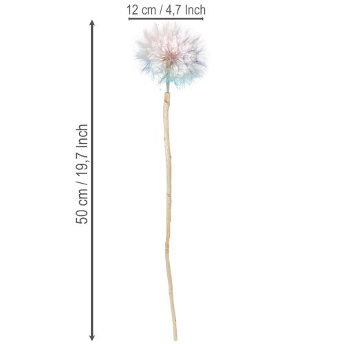 Artikel Paardenbloemdecoratie, gedroogde bloem, gestabiliseerd en geverfd, verfijnd, duurzaam, 12 cm, 4 stuks