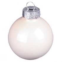 Artikel Kerstboomballen glazen boombollen Berry Mix Ø5cm 24 stuks Berry roze beige crème glanzend