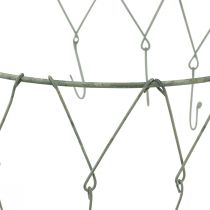 Artikel Hangdecoratie metalen sierring met 12 haken grijs Ø38cm H14cm