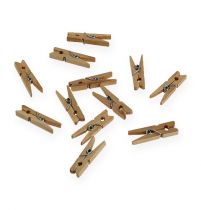 Artikel Decoratieve houten clips 3cm naturel 72st