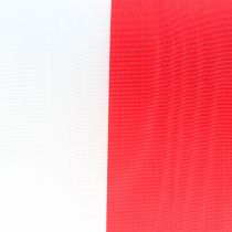 Artikel Kranslinten moiré wit-rood 150 mm