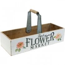 Artikel Plantenbak, bloemdecoratie, houten kist voor opplant, bloembak nostalgische look 41.5×16cm