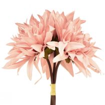 Artikel Decoratieve bloemen dahlia kunst roze bloesem Ø15cm L28cm 3 st