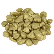 Artikel Decoratiestenen tafeldecoratie strooidecoratie geel goud 9mm–13mm 2kg