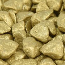 Artikel Decoratiestenen tafeldecoratie strooidecoratie geel goud 9mm–13mm 2kg