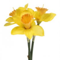 Artikel Kunst narcissen zijden bloemen gele narcissen 40cm 3st