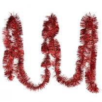Artikel Feestelijke rode klatergoudslinger 270 cm - Glanzend en levendig, perfect voor kerst- en vakantiedecoraties