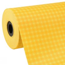 Artikel Cuffpapier vloeipapier bloemenpapier geel geruit 25cm 100m