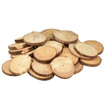 Artikel Mini houten schijfjes decoratieve boomschijfjes naturel Ø5-7cm