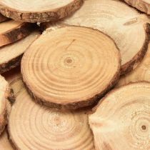 Artikel Mini houten schijfjes decoratieve boomschijfjes naturel Ø5-7cm