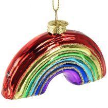 Artikel Glazen Regenboogornament - Feestelijke kerstboomdecoratie met glanzende kleuren