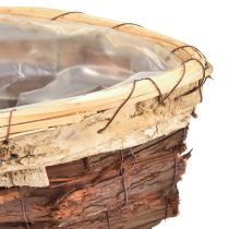 Artikel Plantenbootjes houtschors 3-kleurig 33,5/40/48cm set van 3