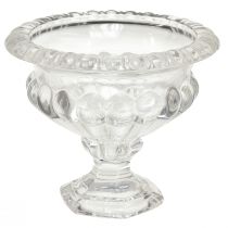 Artikel Klassieke glazen kom met voet in vintage design - helder, Ø13cm x 11cm - veelzijdig inzetbaar voor trofeedecoratie