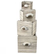 Houten ladeboxen met handvat – stijlvolle en functionele opbergoplossing – set van 4