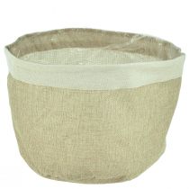 Artikel Plantenbak Jute Stoffen Mand Naturel Gebruiksvoorwerp Ø26cm H21cm 3st