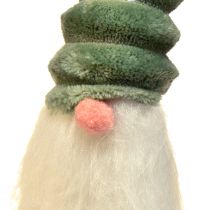 Artikel Feestelijke kabouter met groene spiraalhoed en witte baard 65cm - Scandinavische kerstmagie voor thuis - 2 stuks