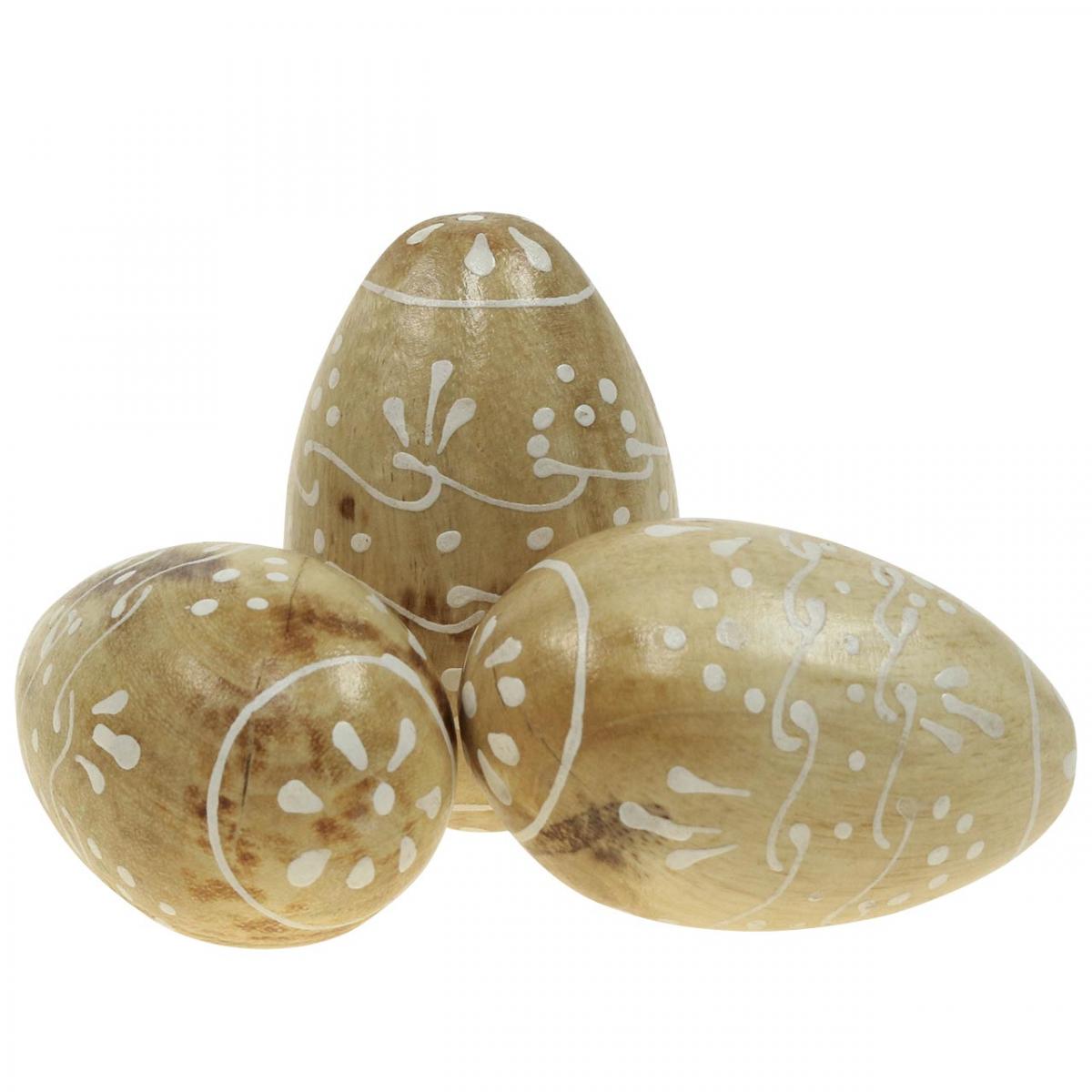 Vaak gesproken Higgins Meerdere Floristik24.nl Houten eieren, siereieren, paaseieren van mangohout 8×5cm  6st - goedkoop online kopen