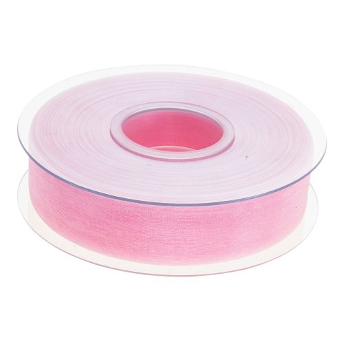 Artikel Organza lint cadeaulint roze lint zelfkant 25mm 50m