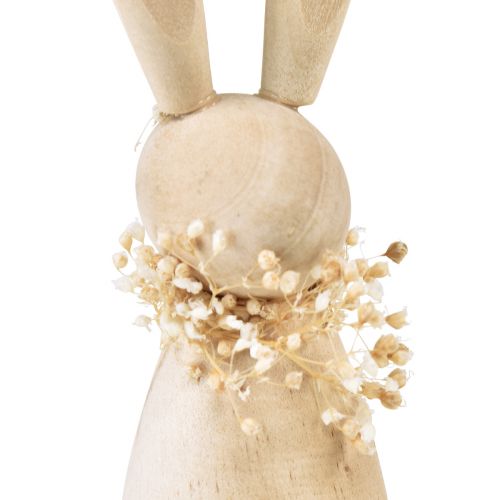 Floristik24 Houten konijntjes decoratieve konijntjes natuurlijk droge decoratie 18×4×5cm 4st