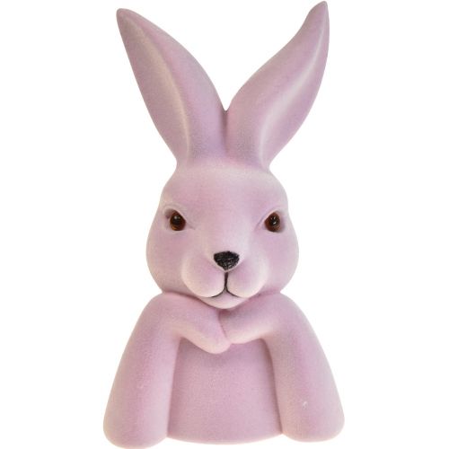 Floristik24 Bunny Buste Thinking Bunny Paars Licht Pasen 16,5×13×27cm