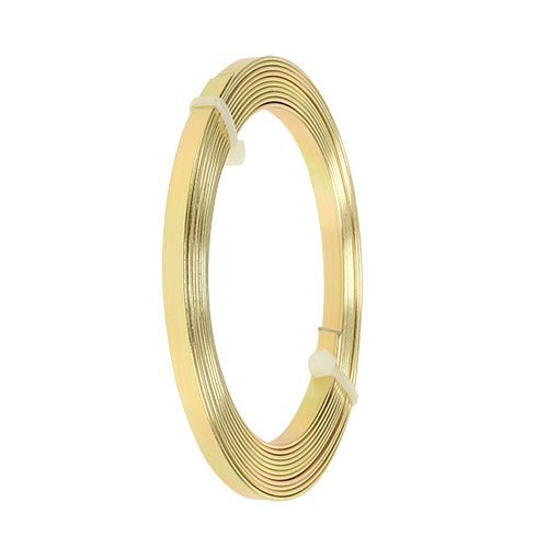 Artikel Aluminium platte draad goud 5 mm x 1 mm 2,5 m