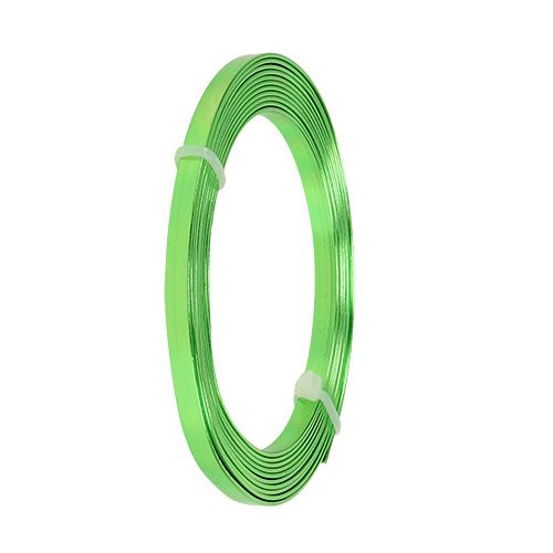 Artikel Aluminium platte draad groen 5mm x 1mm 2,5m