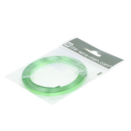 Artikel Aluminium platte draad groen 5mm x 1mm 2,5m