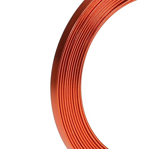 Artikel Aluminium platte draad oranje 5 mm x 1 mm 2,5 m