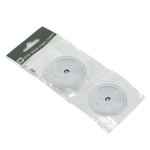Floristik24 Aluminium draadschroef metaal schroef wit 2mm 120cm 2st