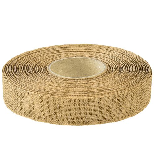 Artikel Decoratief lint naturel bruin linnen lint 25mm 20m