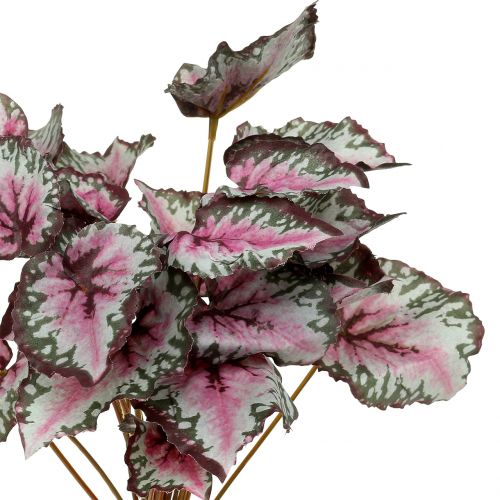 Artikel Kunstmatige begonia bush groen, violet 34cm