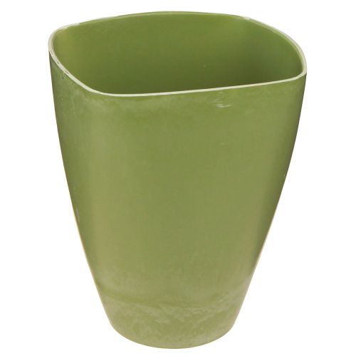 Orchideepot bloempot kunststof vaas groen H16,5cm 4st