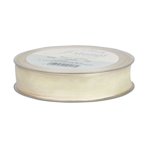 Artikel Chiffonlint organzalint decoratief lint organza crème 15mm 20m