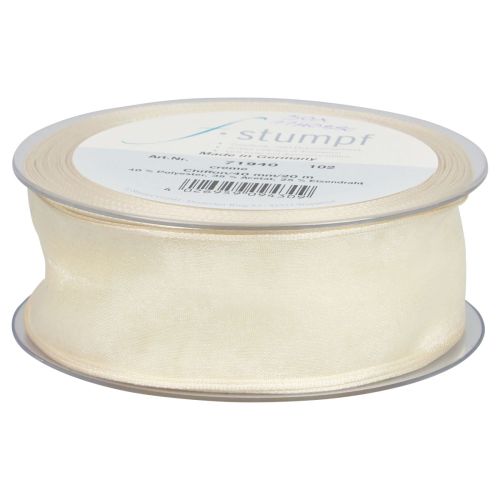 Artikel Chiffonlint organzalint decoratief lint organza crème 40mm 20m