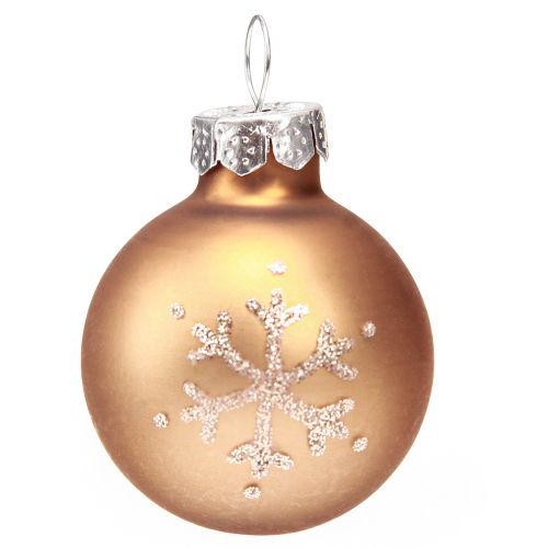 Artikel Kerstboomballen glas mini parel wit goud Ø3cm 9 st