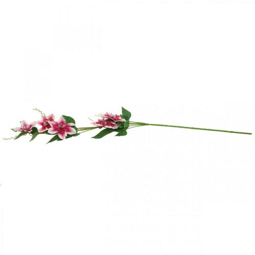 Artikel Clematis tak met 5 bloemen, kunstbloem, decoratieve tak roze, wit L84cm