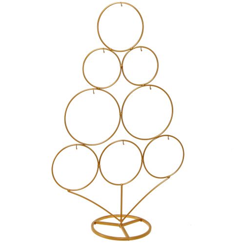 Floristik24 Decoratieve boom met haken Kerstdecoratie metaal mat goud H58cm