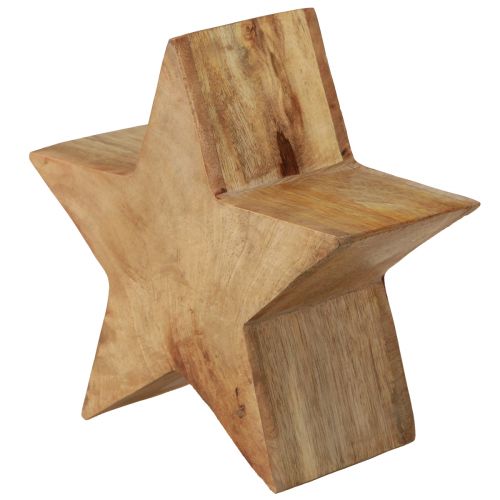 Artikel Decoratieve ster houten ster rood natuurlijke decoratie gemaakt van mangohout Ø20cm