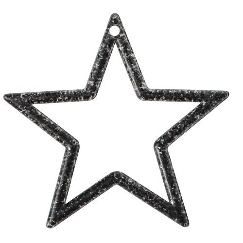 Artikel Decoratieve ster zwarte glitter tafeldecoratie Kerstmis 4,5 cm 120 st