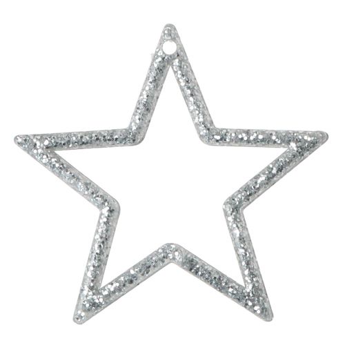 Artikel Decoratieve sterren zilveren glitter kerststerren 4,5 cm 120 st