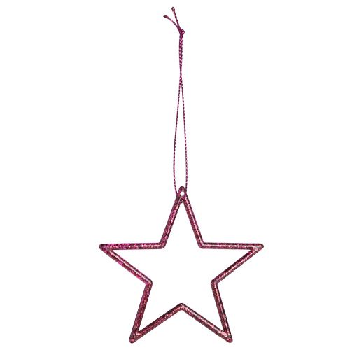 Artikel Decoratieve kerststerren om op te hangen Berry Glitter 7,5 cm 40 st