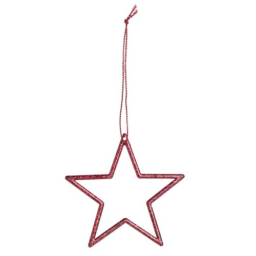 Artikel Decoratieve sterren kerststerren om op te hangen rood 7,5cm 40 st