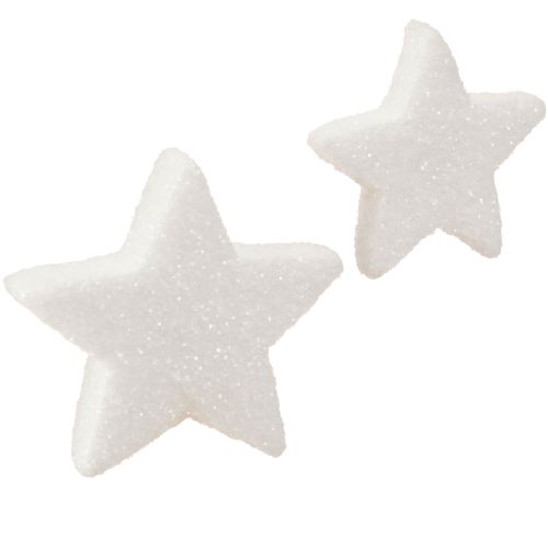 Floristik24 Decoratieve sterren witte glitterstrooidecoratie Kerst 4/5cm 36 st