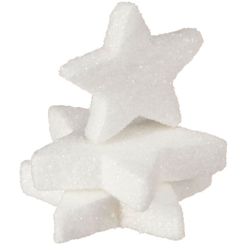 Artikel Decoratieve sterren witte glitterstrooidecoratie Kerst 4/5cm 36 st