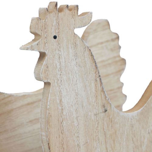 Artikel Decoratieve kip paasdecoratie houten tafeldecoratie 14,5 cm set van 2