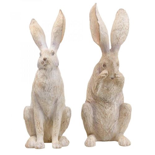 Onverbiddelijk raket details Floristik24.nl Deco konijn zittend deco figuren konijn paar H37cm 2st -  goedkoop online kopen