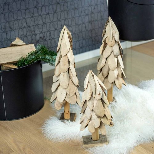 Floristik24 Deco kerstboom hout rustiek hout decoratie kerst H40cm